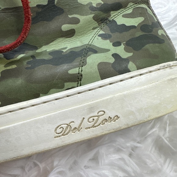 DEL TORO Italy Chukka Boots Men 13 Camo Leather Designer Quality Camouflage Rare main image 5